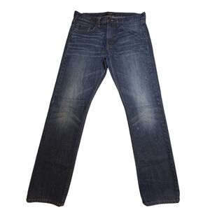 Banana Republic Men Dark Wash Slim Fit Jean Denim‎ Straight Leg Mid Rise 33x32 #